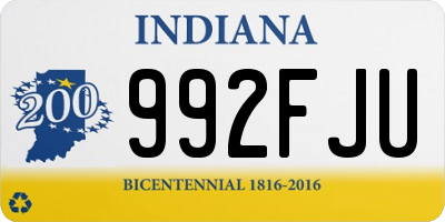 IN license plate 992FJU