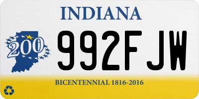 IN license plate 992FJW