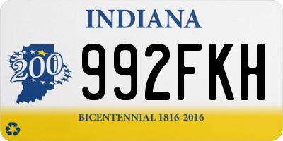 IN license plate 992FKH