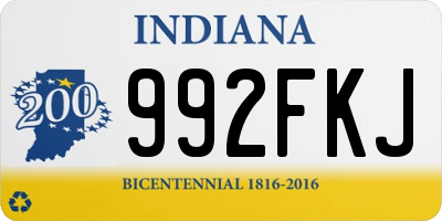 IN license plate 992FKJ