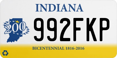 IN license plate 992FKP