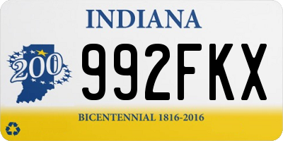 IN license plate 992FKX