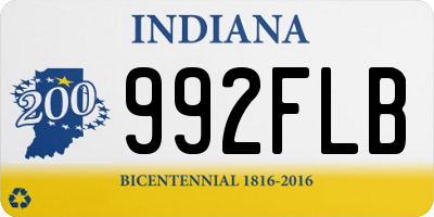 IN license plate 992FLB