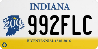 IN license plate 992FLC