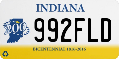 IN license plate 992FLD