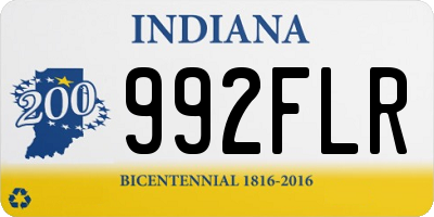 IN license plate 992FLR