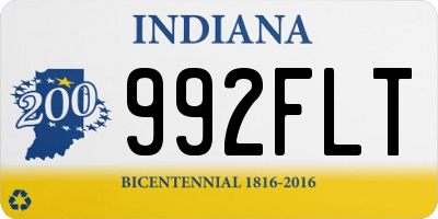 IN license plate 992FLT