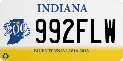 IN license plate 992FLW