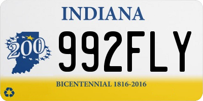 IN license plate 992FLY
