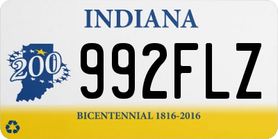 IN license plate 992FLZ