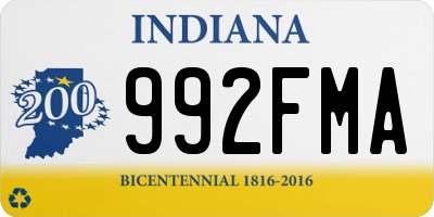 IN license plate 992FMA