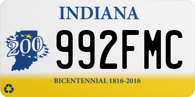 IN license plate 992FMC