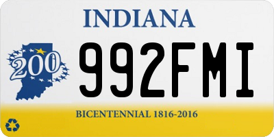 IN license plate 992FMI