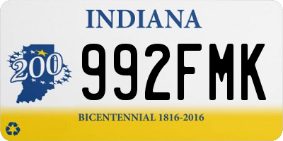 IN license plate 992FMK