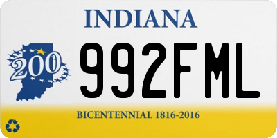 IN license plate 992FML