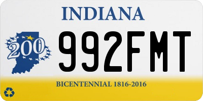 IN license plate 992FMT