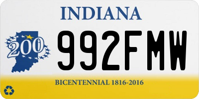 IN license plate 992FMW