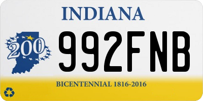 IN license plate 992FNB