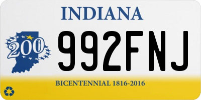 IN license plate 992FNJ