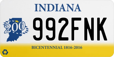 IN license plate 992FNK