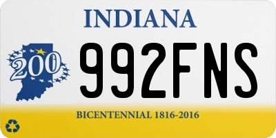 IN license plate 992FNS