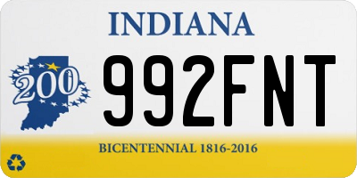 IN license plate 992FNT