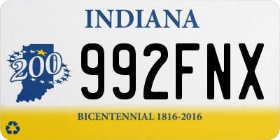 IN license plate 992FNX