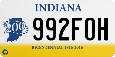 IN license plate 992FOH