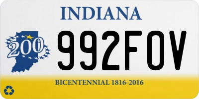 IN license plate 992FOV