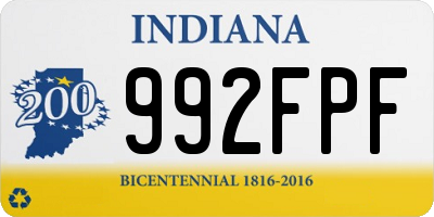 IN license plate 992FPF