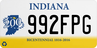 IN license plate 992FPG