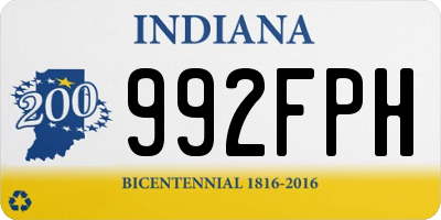 IN license plate 992FPH