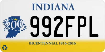 IN license plate 992FPL