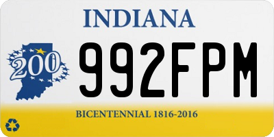 IN license plate 992FPM