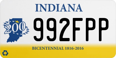 IN license plate 992FPP