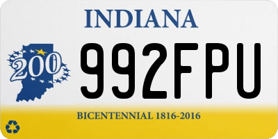 IN license plate 992FPU