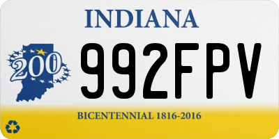 IN license plate 992FPV