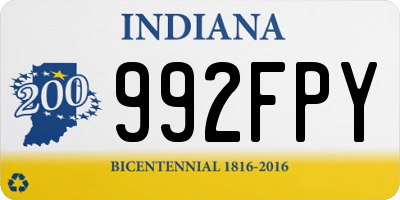 IN license plate 992FPY