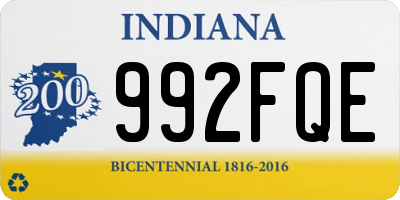 IN license plate 992FQE