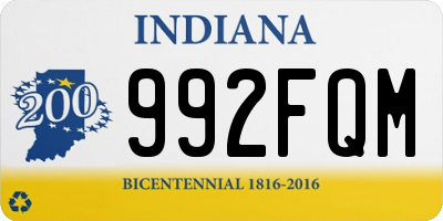 IN license plate 992FQM