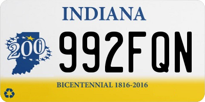 IN license plate 992FQN