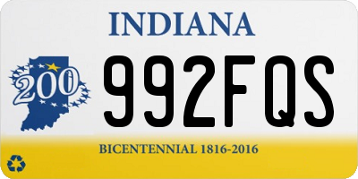 IN license plate 992FQS