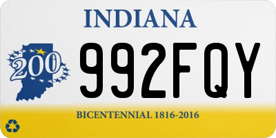 IN license plate 992FQY