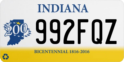 IN license plate 992FQZ