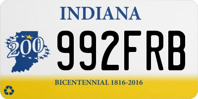 IN license plate 992FRB