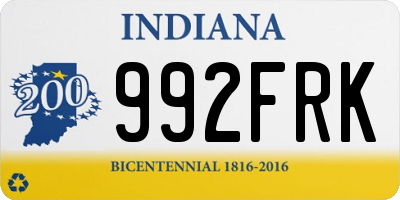 IN license plate 992FRK