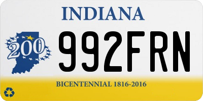 IN license plate 992FRN