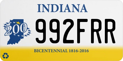 IN license plate 992FRR