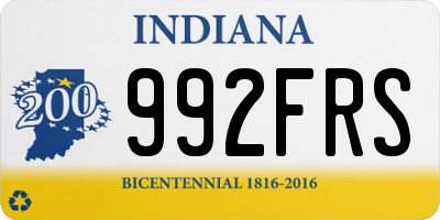 IN license plate 992FRS