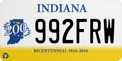 IN license plate 992FRW